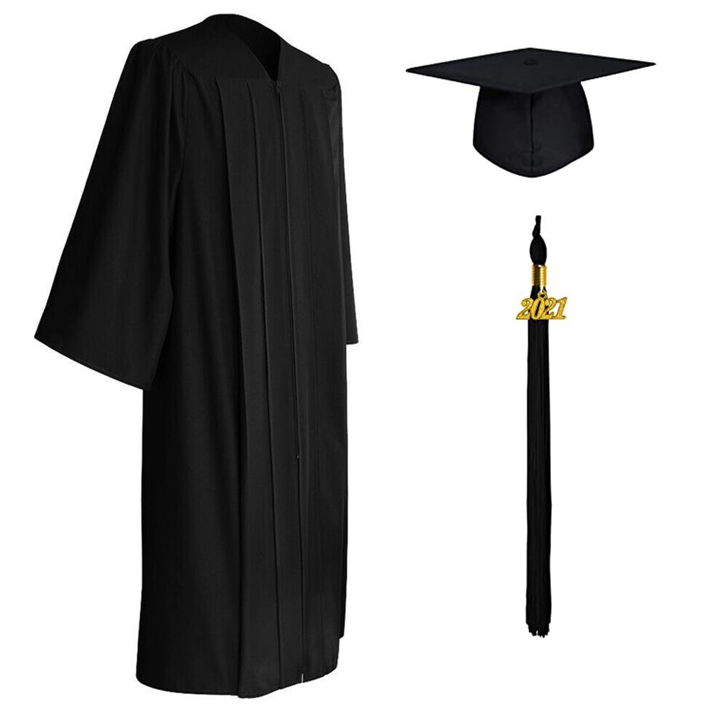Congrats Grad Graduation Gown Set Mortarboard Hat Bling Removable Tassel 2023 Happy Graduation