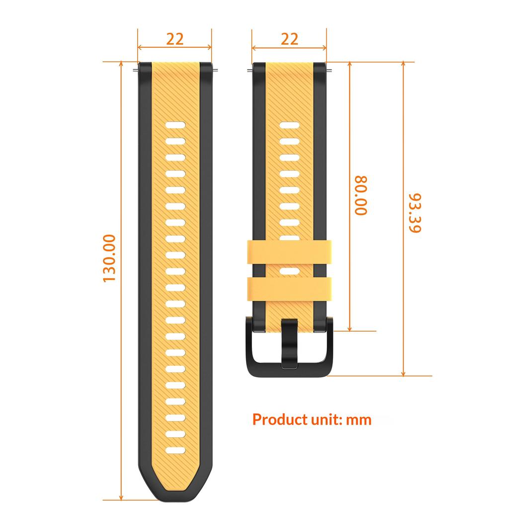 22 мм Твиловый ремешок для часов Huawei Watch GT 6/5/5 Pro/4 46 мм Двухцветный силиконовый ремешок Быстросъемный