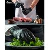 Duerfusa Disposable Nitrile Gloves, Black, Powder-Free, Ambidextrous, for Cooking, Kitchen, Cleaning, Durable, Stretchable, Chemical Resistant, Suitab