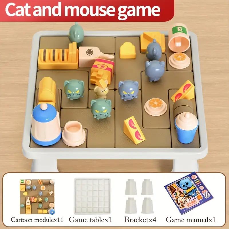 Cat & Mouse Logic Game Family Montessori Puzzle Board Game Children Education Learning Toys Birthday Christmas Gift