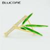Auspicious Good Moral Bamboo Joint Copper Brooch for Women Men Suit Scarf Hijab Pins High Grade Christmas Gifts Brooch