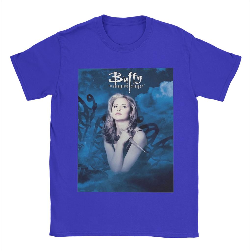 Buffy the Vampires Slayer T Shirt Men's  Pure Cotton Leisure T-Shirts O Neck TV Series Tee Shirt Short Sleeve Clothes 6XL