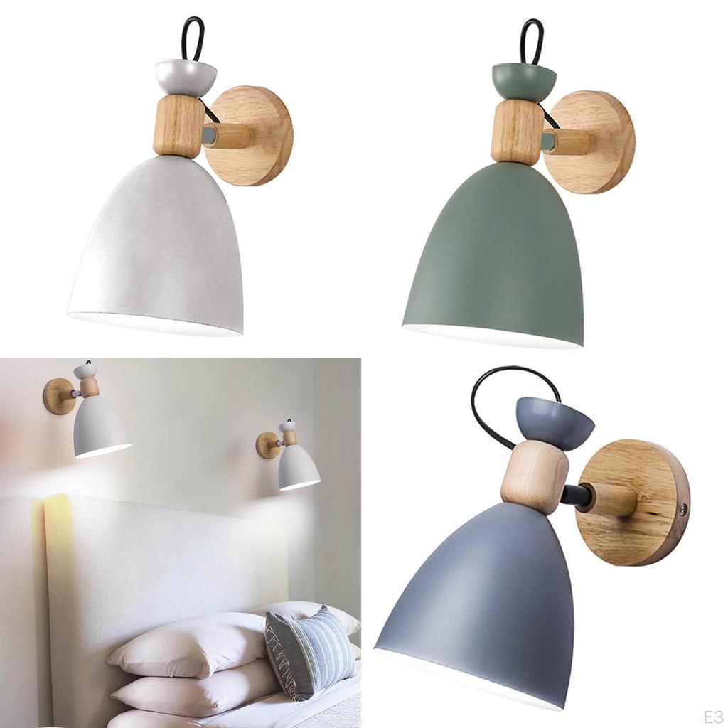Farmhouse Wall Sconce Lamp Fixtures Metal Lampshade Base Holder Night for Indoor Reading Bedroom