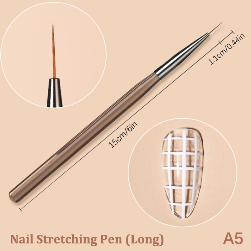 1Pcs Nail Pen Brush Sweep Pen Light Therapy Drawing Line Pen Gradient Pen Nail Brush