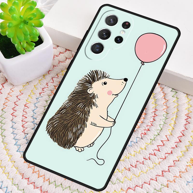 Силиконовый чехол для телефона с ежиком и шариком Для Samsung Galaxy note 10 pro S26 S25 S24 S23 S22 S21 Plus S25Ultra Capa Cover