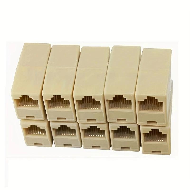 10 шт. Сетевой Ethernet Двойной Прямой Разъем-Соединитель Lan Кабеля Соединитель RJ45 CAT 5 5E 6 6a Удлинитель Штекер Разъем Сетевого Кабеля
