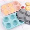 Silicone Cake Mold Pan 6 Cup Baking Tray Non-Stick Muffin Mould Cupcake Baking for Cakes Biscuit DIY Cake Kitchen Accessories