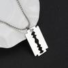 Стильные геометрические подарки на день рождения из нержавеющей стали для женщин и мужчин в форме лезвия свитер-цепочка ювелирные изделия для повседневной жизни кулон ожерелье