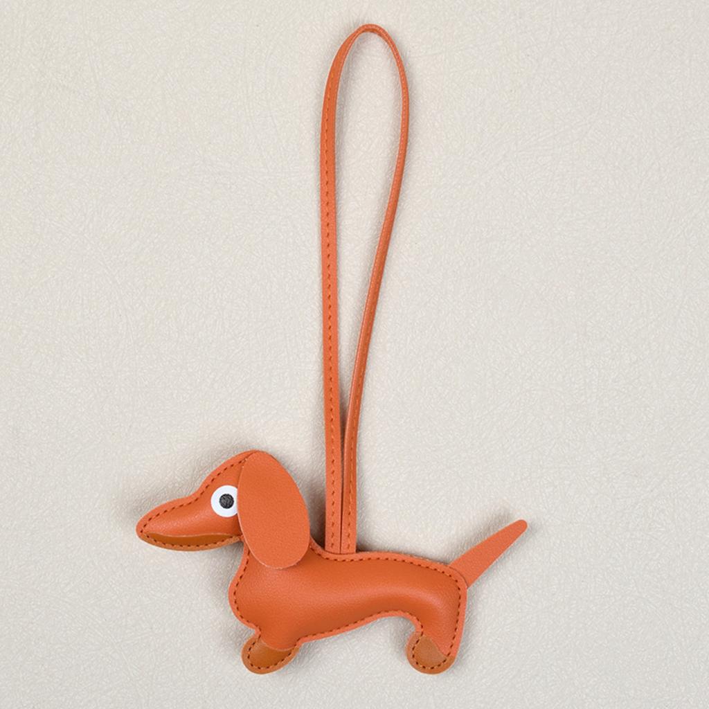 Dachshund Charms, Leather Dachshund Keychains & Bag Pendants, Handmade Dog Shaped Keychain