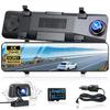 Dash Cam for 4K with Front and Rear Full HD Night Retractable LED Signal Waterproof Rear Loop Emergency Impact Parking Digital Interior IMX589 SD Card
