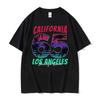 Винтажная футболка с изображением красивого пляжа Лос-Анджелеса, Калифорния. Мужская и женская модная футболка с коротким рукавом, хлопковая, повседневная, оверсайз.