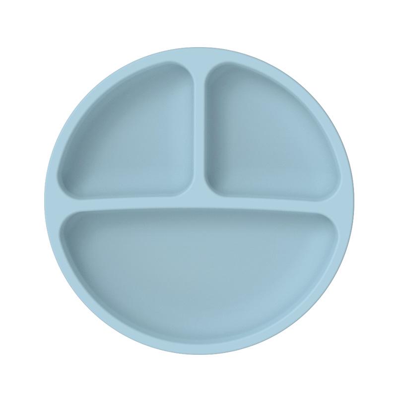 Baby Silicone Plate with Four Suction Cups - Divided Feeding Bowl for Toddlers