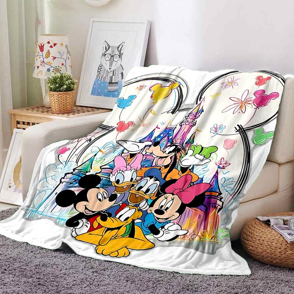 Mickey Mouse Clubhouse Adventure Flannel blanket, soft and warm, suitable for beds and sofas, all seasons, portable travel blanket. 073093