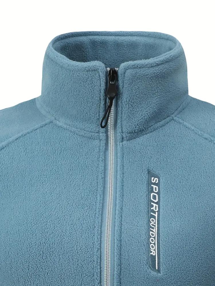 Women's Cozy Fleece-Lined Sports Jacket - Warm, Casual Zip-Up with Stand Collar for Fall/Winter