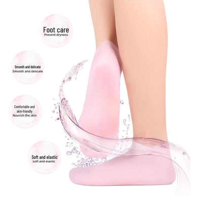 Silicone Moisturizing Foot Mask Socks - Prevent Cracking & Dryness, Softening & Protective Foot Cover.