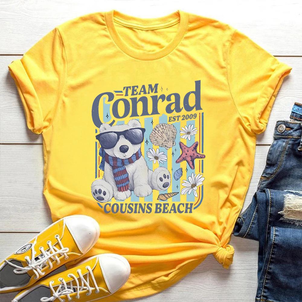 Футболка Team Conrad Junior Mint Bear Летняя Я Стала Красивой Футболка TSITP Футболка Футболки Пляж Двоюродных Братьев и Сестер Летние RoUnisexce Книжные Топы