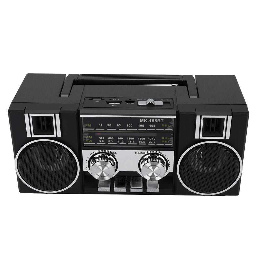 Portable FM AM SW Radio Full Band Clear Sound Quality Radio with RGB Speaker for Garden Bathroom