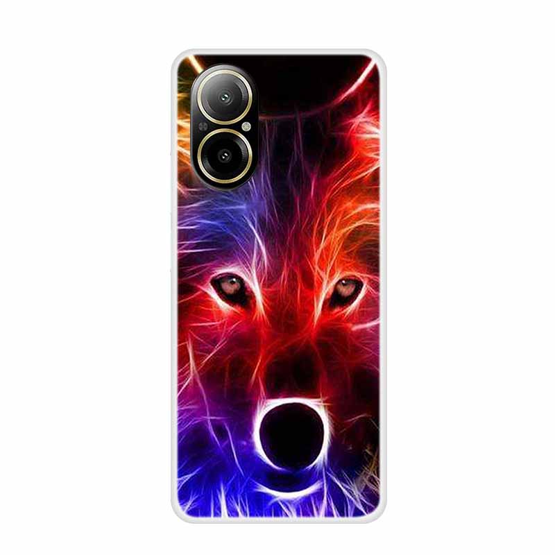Мягкий чехол для Realme C67 с рисунком животных, роскошная силиконовая крышка для телефона Realme C 67, защитный прозрачный корпус, прозрачные чехлы