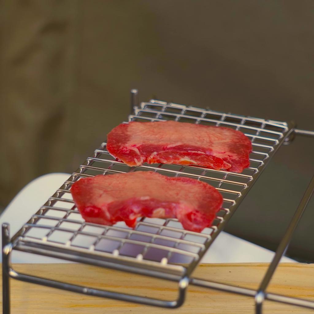 CAMPING MOON A4 Size Lightweight Bonfire Grill Trivet Stainless Steel Rostle Set of 2 MTG-FG