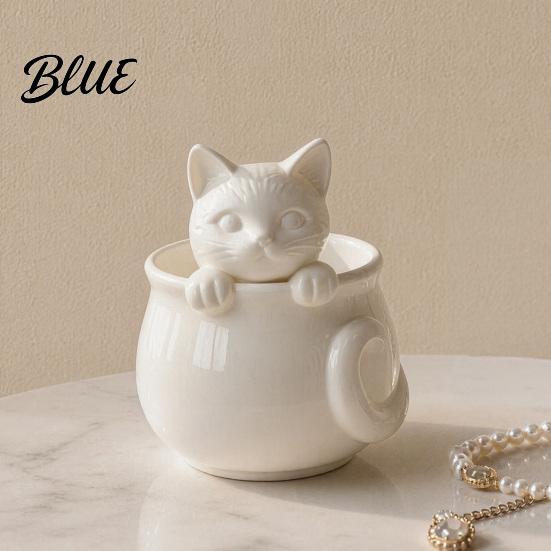 Мягкая милая кошка Рельефная 3D-печатная чайная чашка, Кофейная чашка, Кружки-скульптуры, Праздничный и Подарок на день рождения для любителей молочного чая Исцеляющая атмосфера