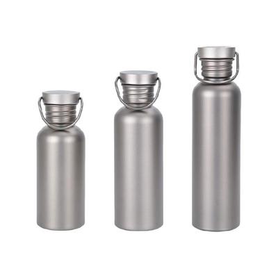 Титан Бутылка для воды Широкое горлышко Бутылка для воды для пеших походов с крышкой Велоспорт Кемпинг Походная фляга Открытый чайник для воды