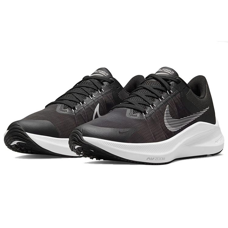 Nike Увеличить Winflo 8 Черно-белые женские кроссовки темно-дымчато-серые CW3421-005