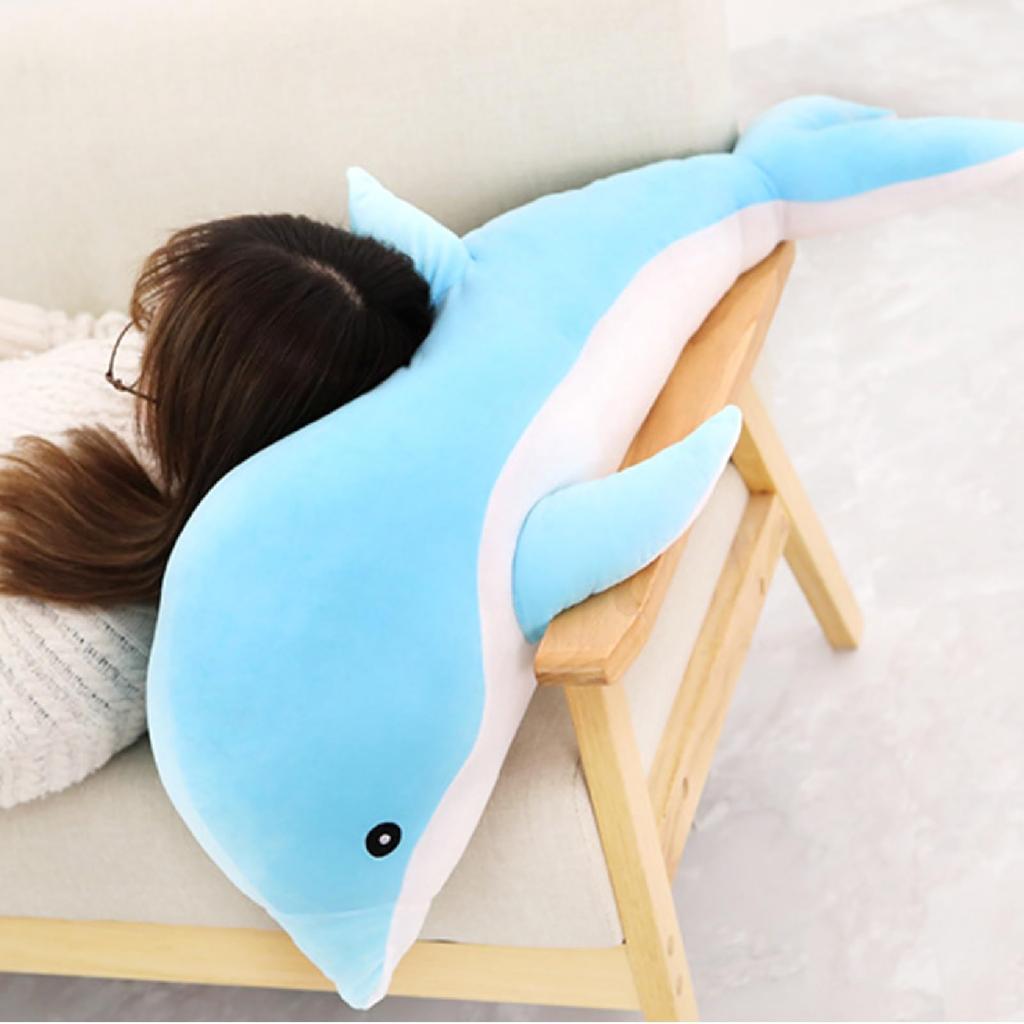 Stylish Soda Dolphin Plush Body Pillow, Iru-kun (70cm)