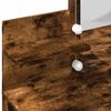 Makeup Vanity with LED Lighting Smoked Oak Finish 100 x 40 x 130 cm
