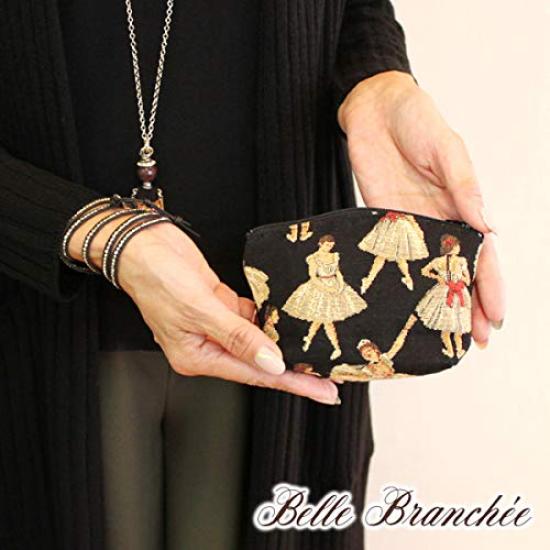 Косметичка BB S размера с рисунком балерины, гобелен, сделано в Японии [Belle Blanche] (бежевый)