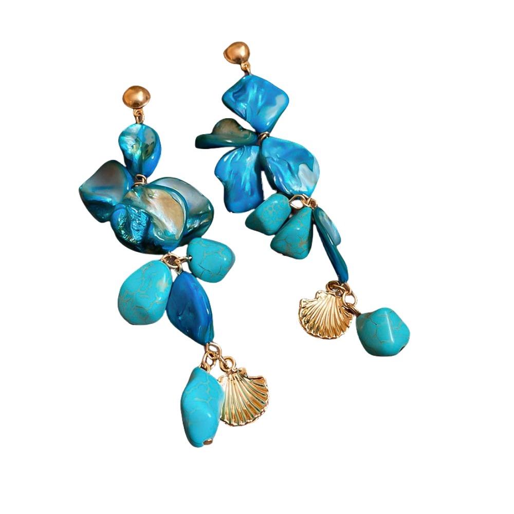 Имитация жемчуга Богемские ракушки бусины браслет украшения натуральные раковины пляжные серьги повседневные