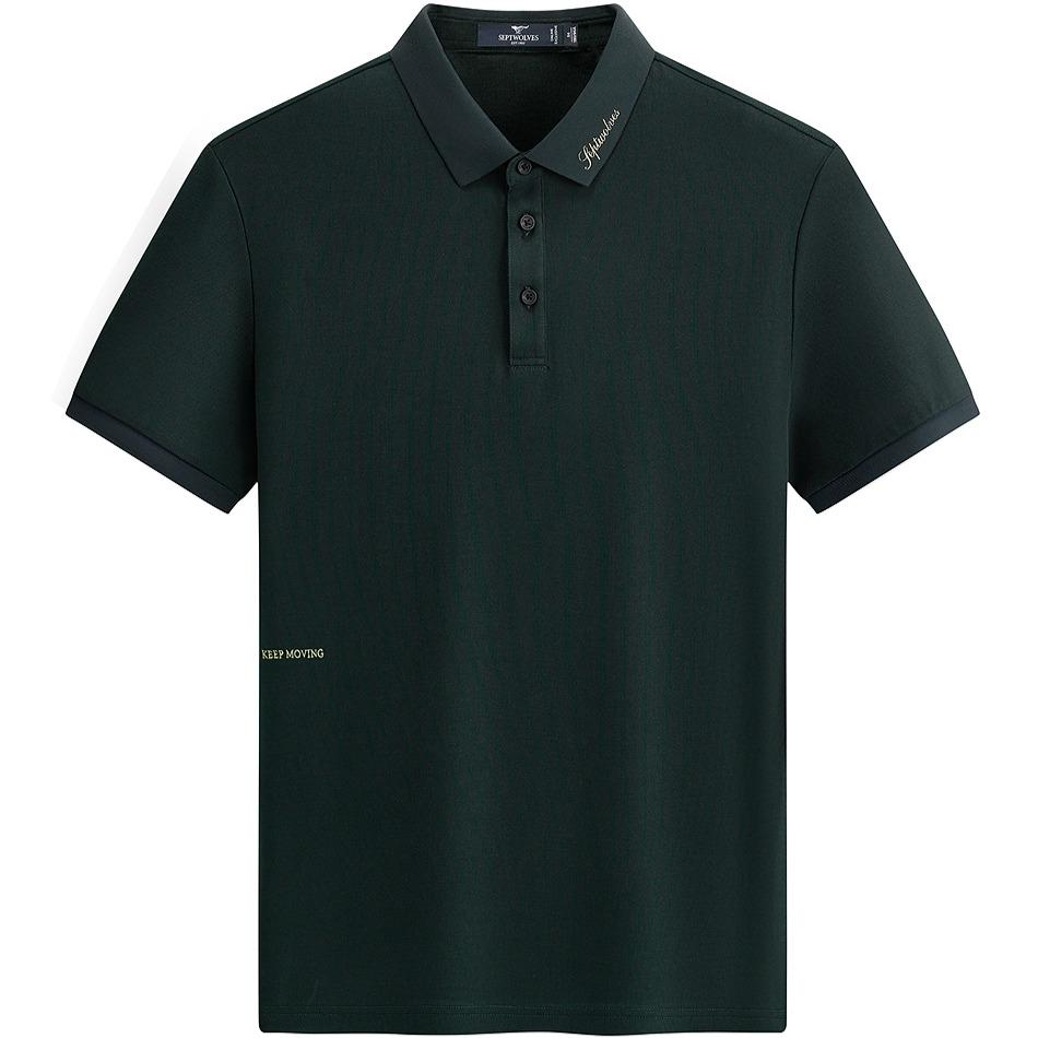 Classic Collar Design: Seven Wolves Men's Cool Short Sleeve Polo