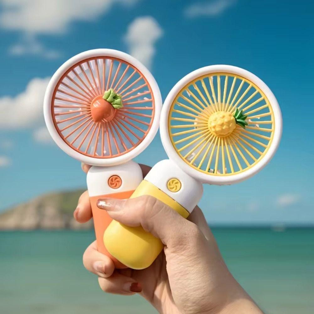 Cute Style Mini Fan Fruit Theme Handheld Fan Handheld Portable Fan  Summer Use
