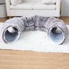 Plush Warm Cat Tunnel Nest with Removable Pad - Indoor Pet Bed