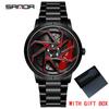 Fashion Mens Watches Luxury 360 Rotating Car Wheel Dial Quartz Watch Men Casual Steel Waterproof Sport Watch Relogio Masculino
