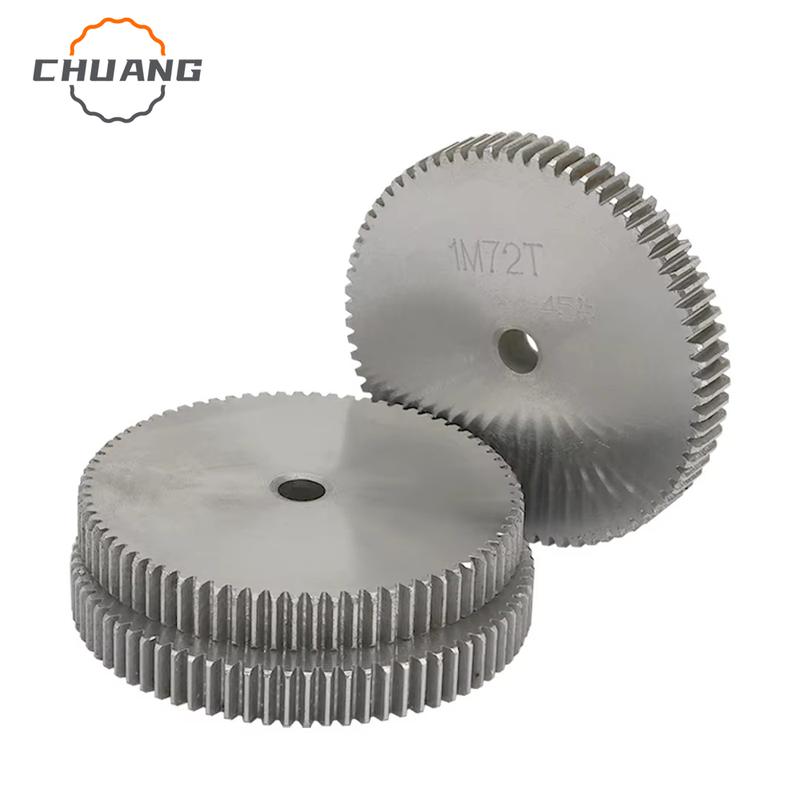 1 M Spur Gear Carbon Steel Material Cylindrical Gear Transmission Accessories 31T/32T/33T/34T/35T/36T/37T/38T/39T/40Teeth SC45#