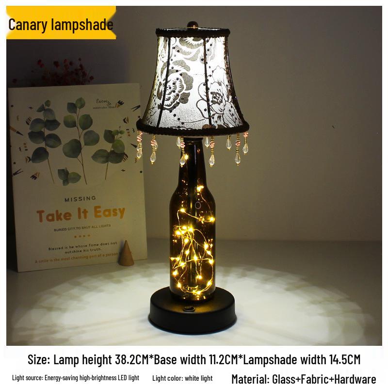 Перезаряжаемая светодиодная настольная лампа в скандинавском стиле для бара — ночник с эффектом создания атмосферы для отелей и ресторанов.