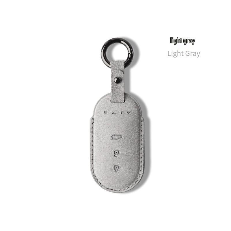 Suede Key Case for AITO Huawei M5/M7 - EV Accessory Shell with Buckle