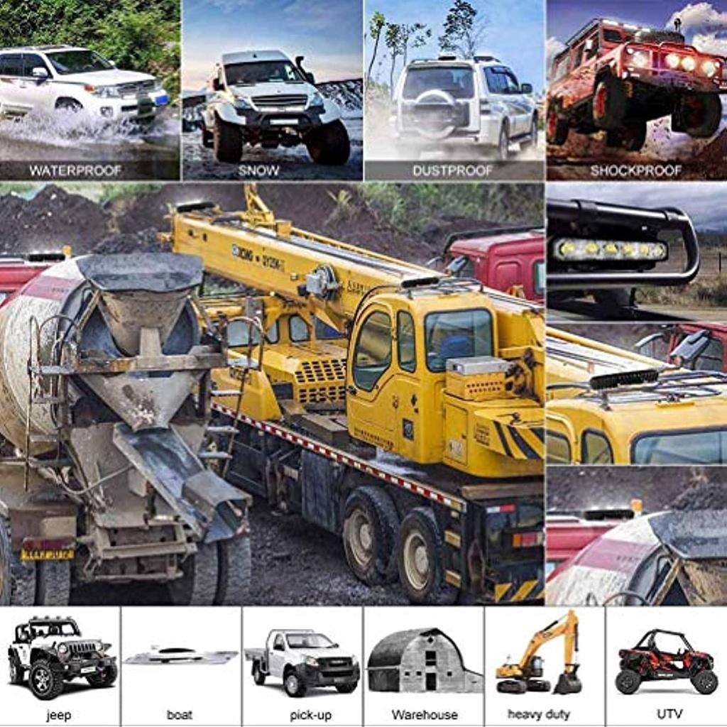 Светодиодные фары для бездорожья 18 W Светодиодные фары Рабочее освещение 12 В / 24 В Дополнительное освещение 6 000 K IP67 Водонепроницаемый Для внедорожника Джип Грузовик Трактор или