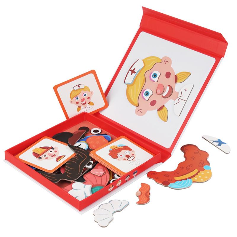 Cross-Border Children's Magnetic Educational Puzzle Set: Transportation, Characters, Ocean & Dress-Up Themes