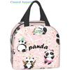 Милая розовая панда термобокс для ланча Bento Kawaii сумки для ланча Маленькие контейнеры для закусок Сумка-ланчбокс Изолированный пакет со льдом