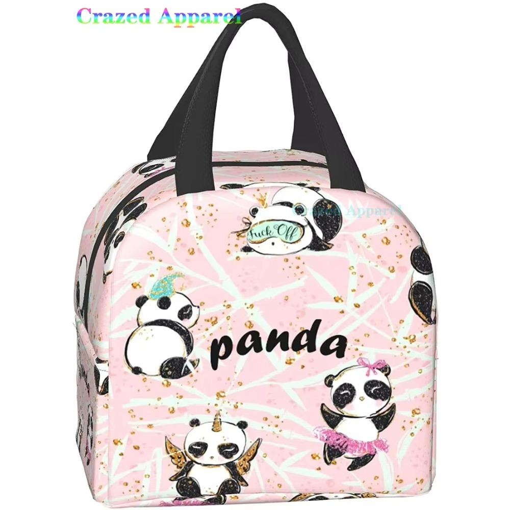 Милая розовая панда термобокс для ланча Bento Kawaii сумки для ланча Маленькие контейнеры для закусок Сумка-ланчбокс Изолированный пакет со льдом