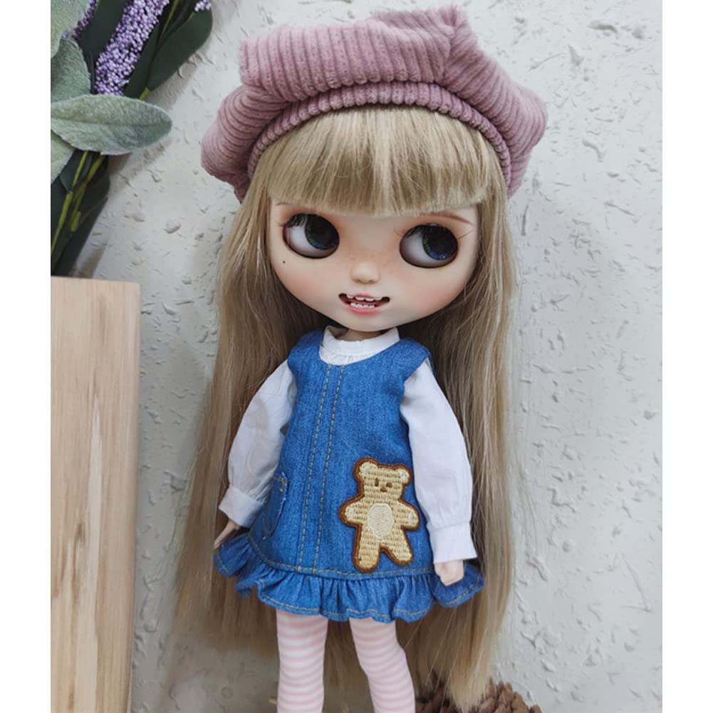 Rakulifey Blythe Clothes Neo Blythe Costume Set Clothes Jacket Dress Set for Obitsu 24 2-piece