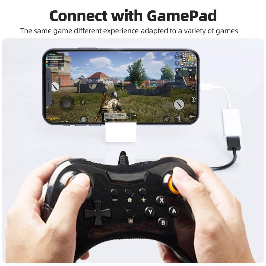 FONKEN Адаптер OTG для кабеля Lightning to USB 3.0 для передачи данных, устройства чтения карт памяти для iPhone, iPad, преобразователя разъемов