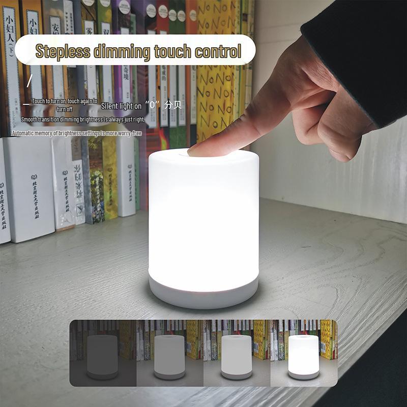Wireless Rechargeable Touch Night Light – Eye-Friendly Bedside Lamp for Baby Feeding & Nighttime Trips