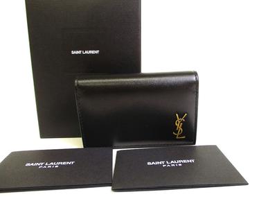 Оригинальный брелок Saint Laurent YSL из черной кожи 6 шт. #a234 Открытая коробка