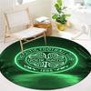 Celtic Fc Crest Custom Name Round Area Rug Carpet Rug For Living Room Bedroom Sofa Playroom Decor Nonslip Floor Mat