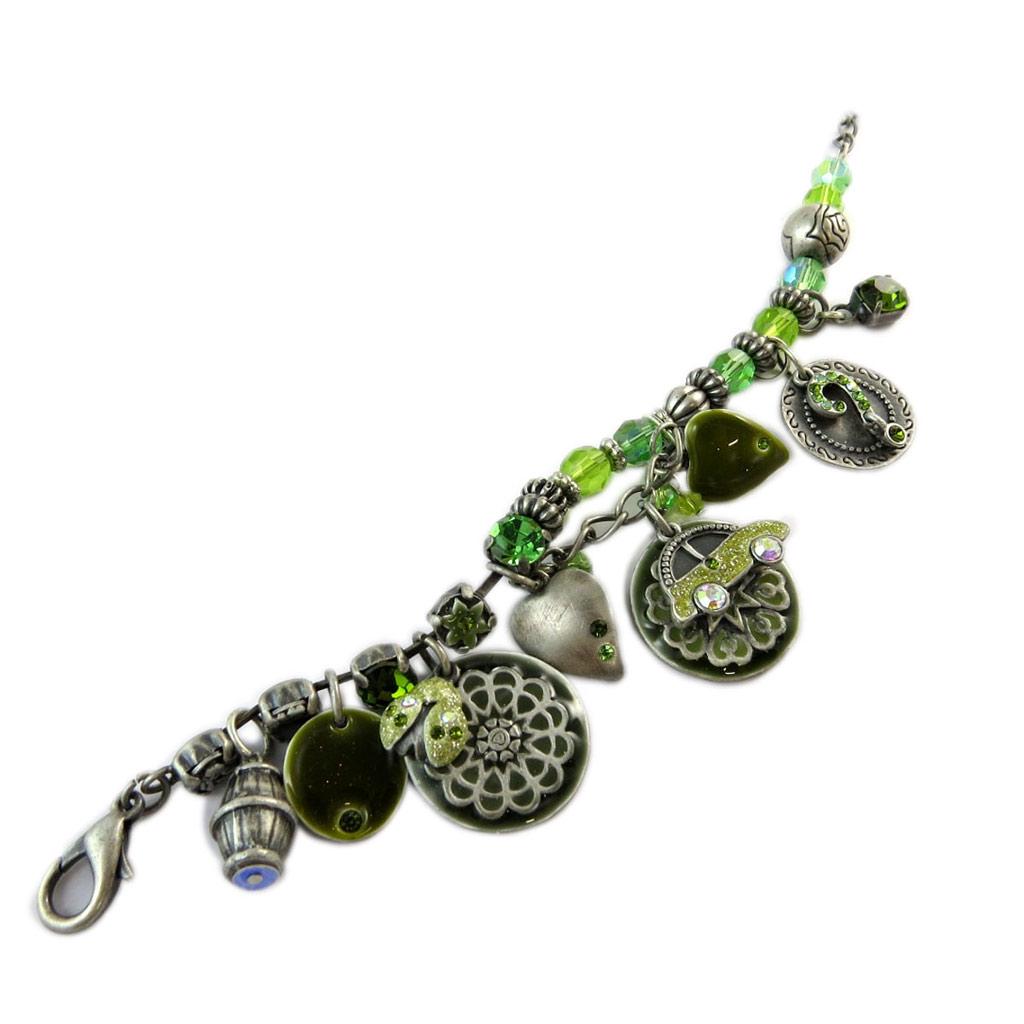 Les Trésors De Lily [E2585] — Зеленый дизайнерский браслет Tour du Monde