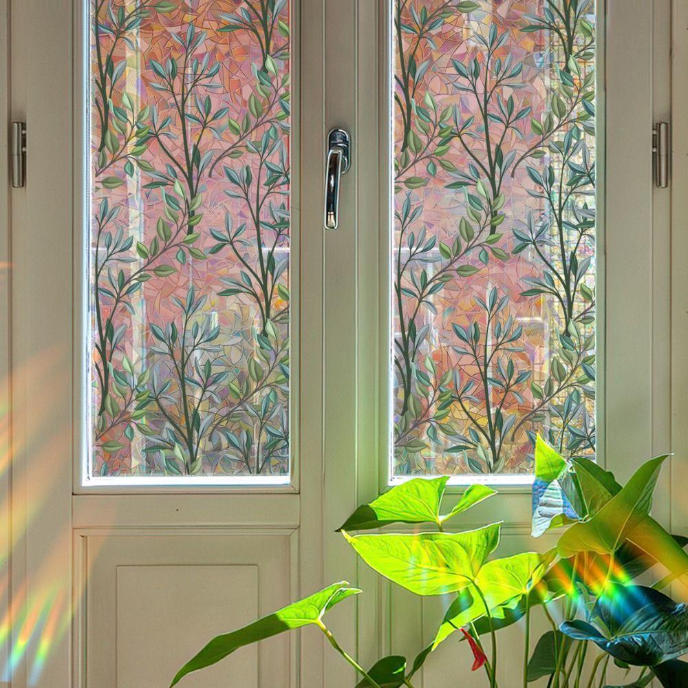 Colorful Window Sticker Cane Vine Glass Sticker INS Style Window Privacy Film Home Decoration