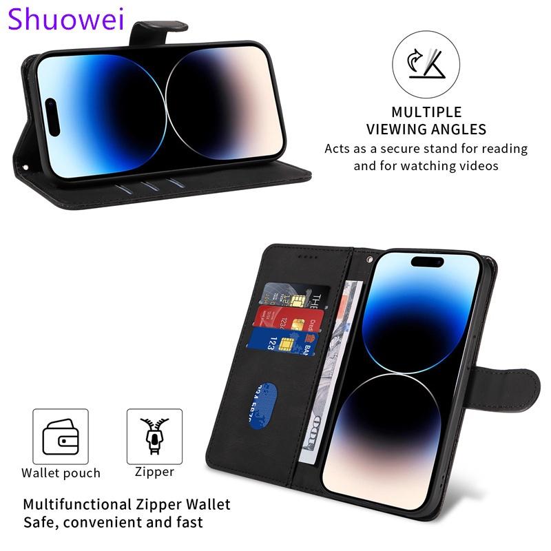 For Motorola Moto G04 G04S G14 G24 G32 G34 G45 G54 G55 G64 G84 G85 4G 5G Case Flip Leather Silicone Bumper Shockproof Cover Card Slot Holder Stand