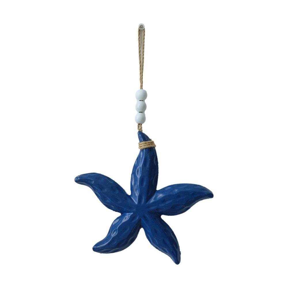 Romantic Nautical Decor Hanging Background Wall Decoration Wooden Starfish Pendants  Living Room